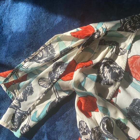 Floral Multicolored Wrap Top - Picture 2 of 4